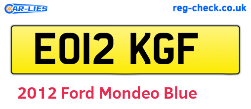 Blue 2012 Ford Mondeo (EO12KGF)