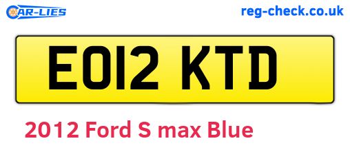 Blue 2012 Ford S-max (EO12KTD)
