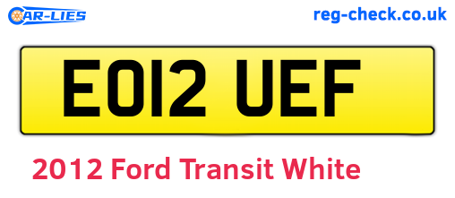 White 2012 Ford Transit (EO12UEF)