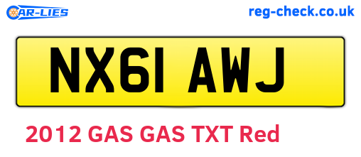 NX61AWJ are the vehicle registration plates.