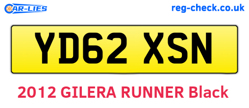 YD62XSN are the vehicle registration plates.