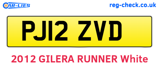 PJ12ZVD are the vehicle registration plates.