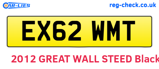 EX62WMT are the vehicle registration plates.