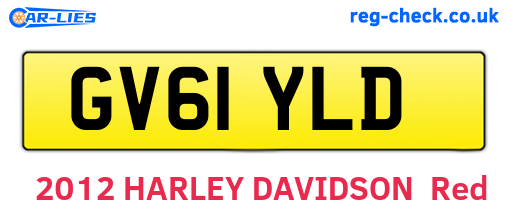 GV61YLD are the vehicle registration plates.