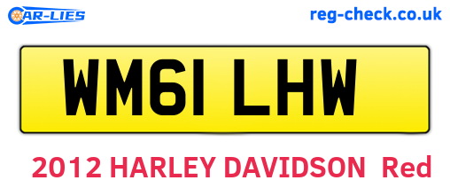 WM61LHW are the vehicle registration plates.