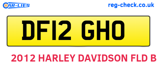 DF12GHO are the vehicle registration plates.