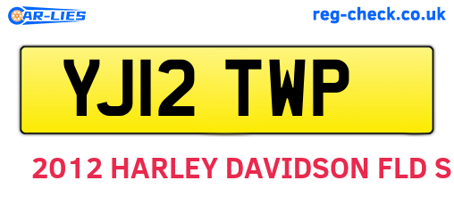YJ12TWP are the vehicle registration plates.