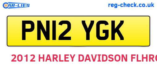 PN12YGK are the vehicle registration plates.