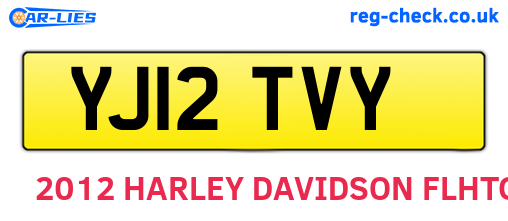 YJ12TVY are the vehicle registration plates.