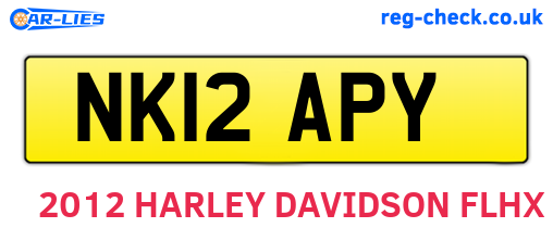 NK12APY are the vehicle registration plates.
