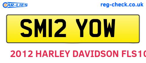 SM12YOW are the vehicle registration plates.