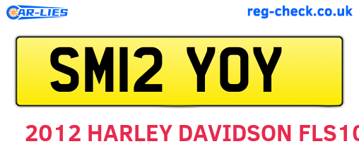 SM12YOY are the vehicle registration plates.