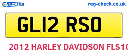 GL12RSO are the vehicle registration plates.