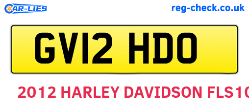 GV12HDO are the vehicle registration plates.