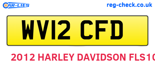 WV12CFD are the vehicle registration plates.
