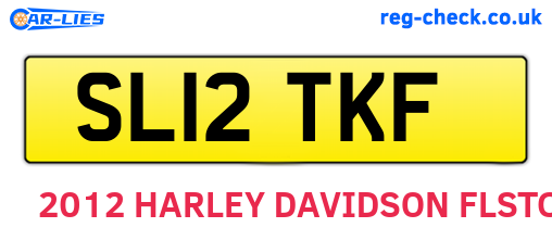 SL12TKF are the vehicle registration plates.