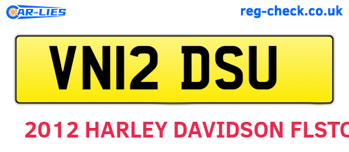 VN12DSU are the vehicle registration plates.