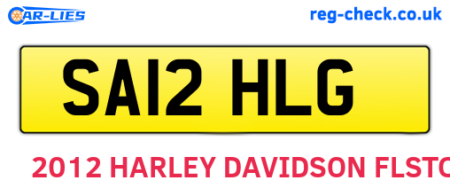 SA12HLG are the vehicle registration plates.