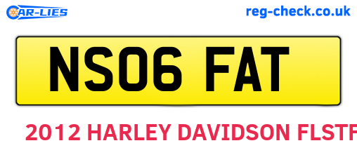 NS06FAT are the vehicle registration plates.
