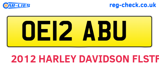 OE12ABU are the vehicle registration plates.