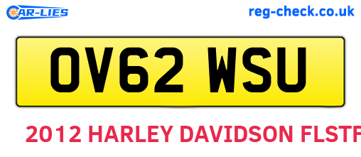 OV62WSU are the vehicle registration plates.
