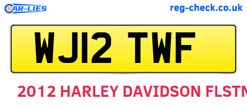 WJ12TWF are the vehicle registration plates.