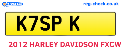 K7SPK are the vehicle registration plates.