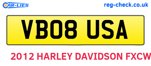 VB08USA are the vehicle registration plates.