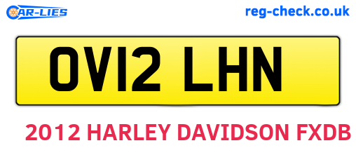 OV12LHN are the vehicle registration plates.