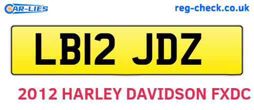 LB12JDZ are the vehicle registration plates.
