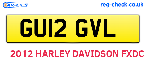 GU12GVL are the vehicle registration plates.