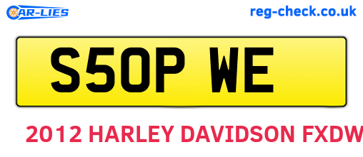 S50PWE are the vehicle registration plates.