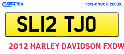 SL12TJO are the vehicle registration plates.