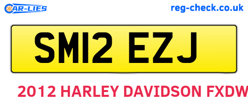 SM12EZJ are the vehicle registration plates.