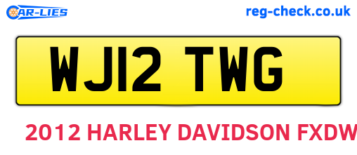 WJ12TWG are the vehicle registration plates.