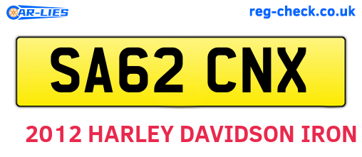 SA62CNX are the vehicle registration plates.