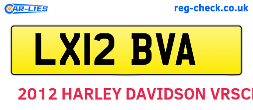 LX12BVA are the vehicle registration plates.