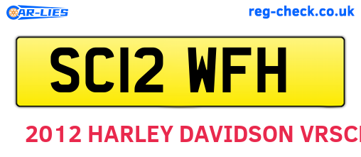 SC12WFH are the vehicle registration plates.