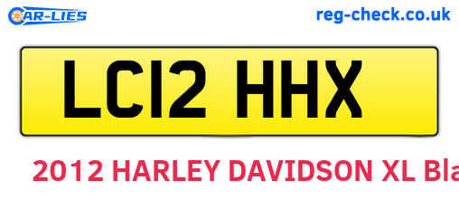 LC12HHX are the vehicle registration plates.