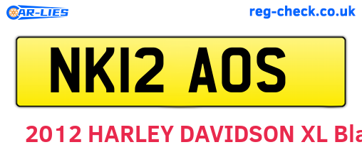 NK12AOS are the vehicle registration plates.