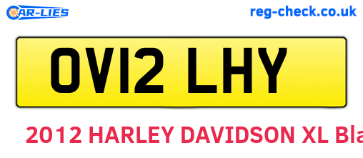 OV12LHY are the vehicle registration plates.