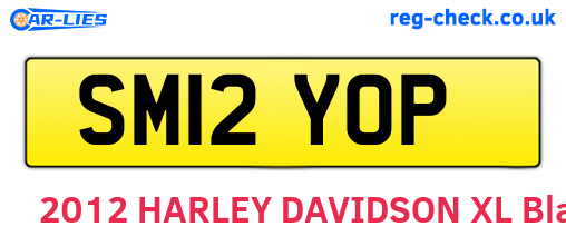SM12YOP are the vehicle registration plates.