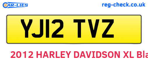 YJ12TVZ are the vehicle registration plates.