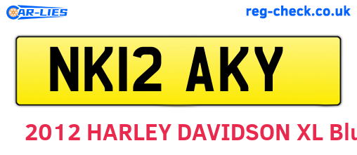 NK12AKY are the vehicle registration plates.