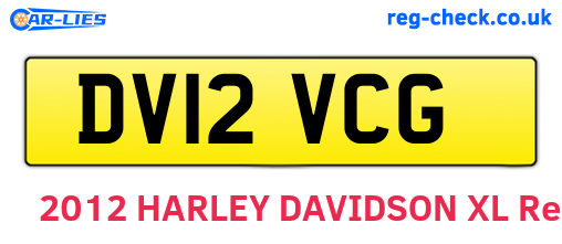 DV12VCG are the vehicle registration plates.