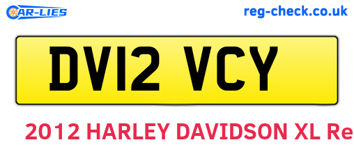 DV12VCY are the vehicle registration plates.