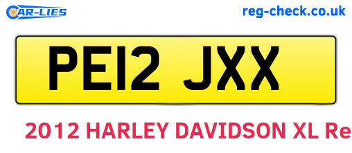 PE12JXX are the vehicle registration plates.