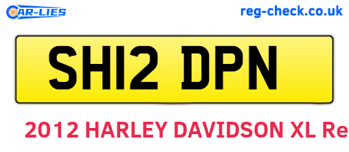 SH12DPN are the vehicle registration plates.