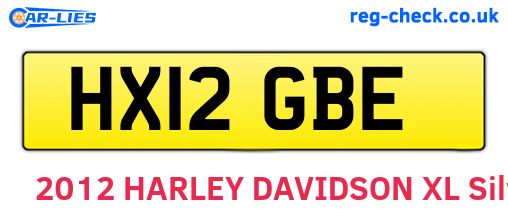 HX12GBE are the vehicle registration plates.