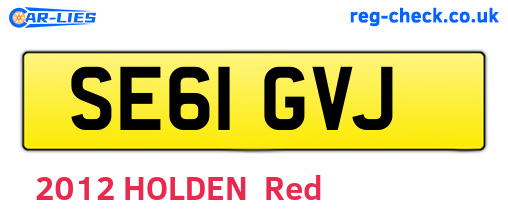 SE61GVJ are the vehicle registration plates.